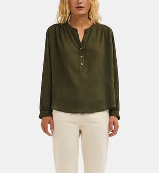 Blouse en flanelle - LILLA - Pablo - Kaki moyen