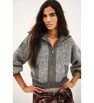 Cardigan Rabel - Ba&sh - Gris chine