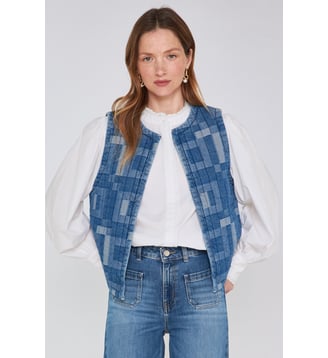 Veste Soline en patch denim - Maison 123 - Jean stone
