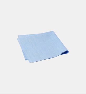 Pochette Unie Coton - Hackett London - Bleu ciel
