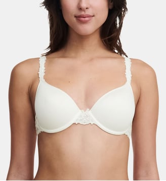 Soutien-gorge mémoire de forme emboîtant broderie italienne - Chantelle - Ivoire