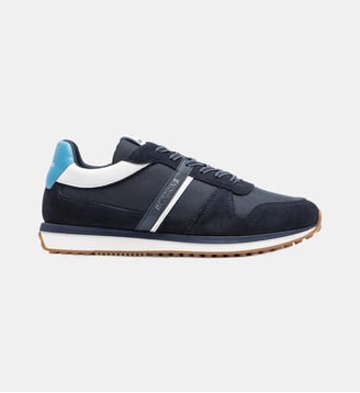Baskets basses Island cuir suède et mesh - Redskins - Bleu marine