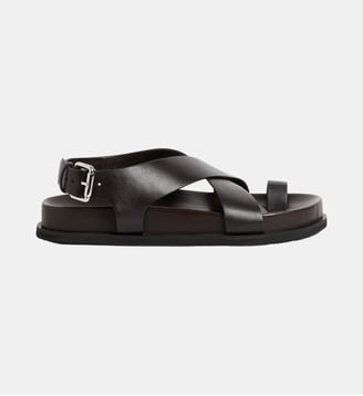 sandales Yela en cuir marron - Agnès b. - Marron congo