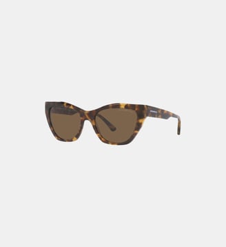 Lunettes de soleil Œil de chat EA4176 - Emporio Armani - Havana marron brillant