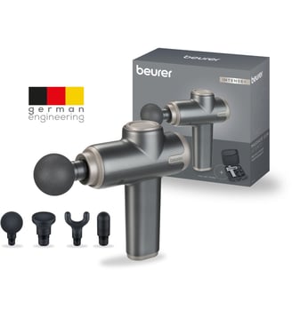 Pistolet de massage MG 2 R - 5 niveaux d'intensité - Beurer - Gris