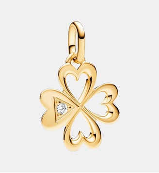 Charm Médaillon Trèfle à Quatre Feuilles Cœur Pandora ME - Pandora - Doré