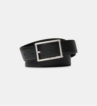 Ceinture en cuir boucle signature - Lancel - Marron
