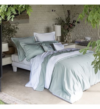 Housse de couette unie en satin de coton bio, NOBEL Alexandre Turpault