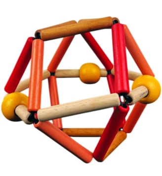 Balle de préhension en bois - Trousselier - Multicolore