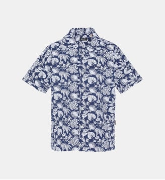Chemise hawaïenne - Schott - Bleu marine