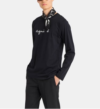 T-shirt droit Coulos en coton - Agnès b. - Noir