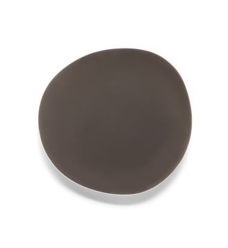Assiette dessert rond par 6 - Médard de Noblat - Taupe foncé