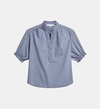 Blouse rayée à volants - LOUANN - Gerard Darel - Encre