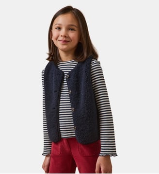 Veste en sherpa - Collection Junior - Cyrillus - Encre