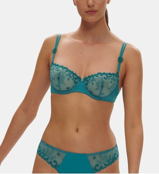 Soutien-gorge corbeille Atoll dentelle armatures - Simone Pérèle - Bleu turquoise