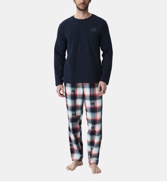 Pyjama en jersey épais et flanelle de coton - Ours Bear - Arthur - Multicolore