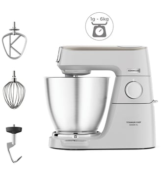 Robot pâtissier KVL65.009WH Titanium Chef Baker XL - Kenwood - Blanc