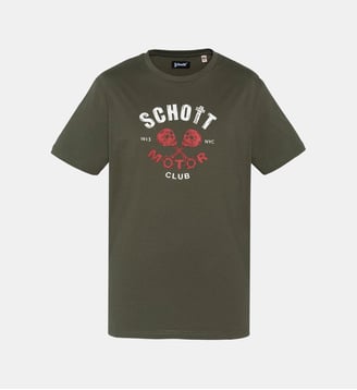 T-shirt imprimé Schott Motor Club - Schott - Kaki