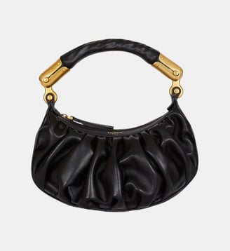 Sac Ebene Mini en cuir de veau - Balmain - Noir