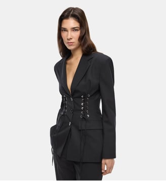 Veste ajustée façon corset - Pinko - Limousine noire