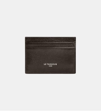 Porte cartes Lucien en cuir huilé - Le Tanneur - Marron foncé