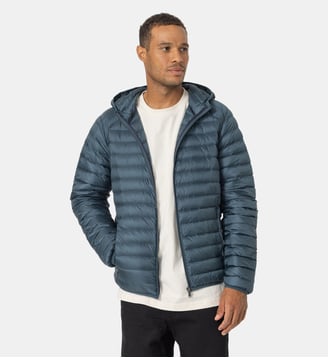 Doudoune légère à capuche Nico - Jott - Bleu algue