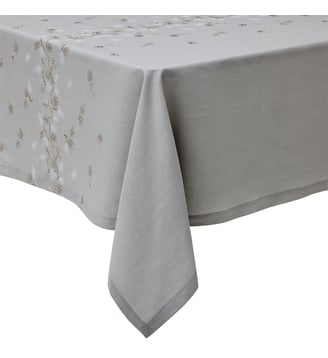 Nappe imprimée en lin, 170 gr/m², RAMAGE - Alexandre Turpault - Gris et argent