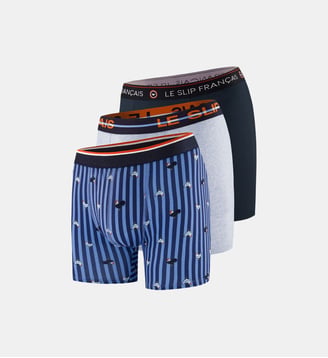 Lot de 3 boxers longs en coton Le Slip Francais