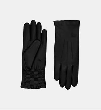 Gants New Betty Femme Cuir Doublés Lapin - Agnelle - Noir
