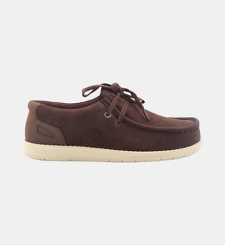 Chaussures bateau Saint Jean en suède - Serge Blanco - Brownie