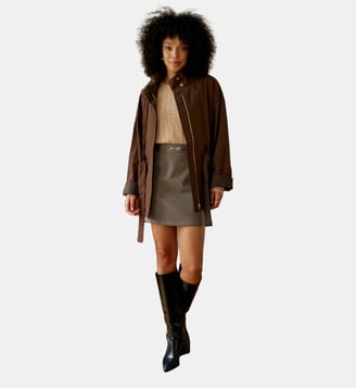 Parka col montant uni NAO - La Petite Etoile - Marron