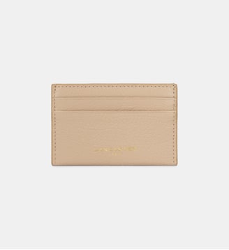 Porte-cartes Dune en cuir - Lancaster - Beige foncé