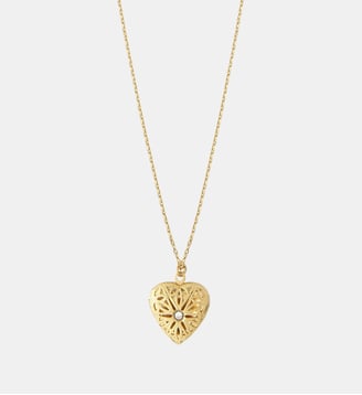 Collier doré heart - EDEN - Caroline Najman - Cristal blanc