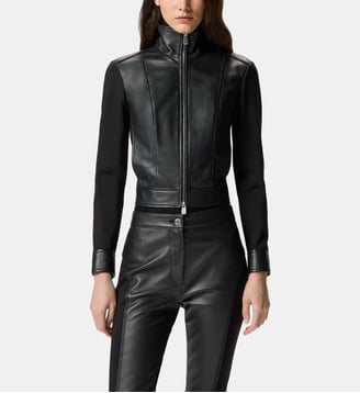 Blouson de motard bi-matière Pinko