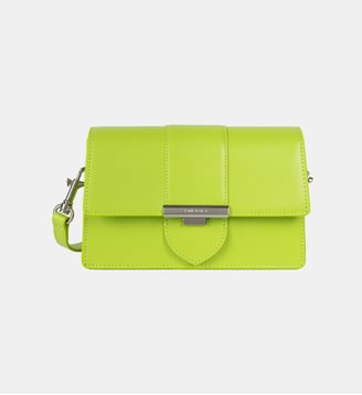 Petit sac trotteur Paris Ily en cuir - Lancaster - Vert