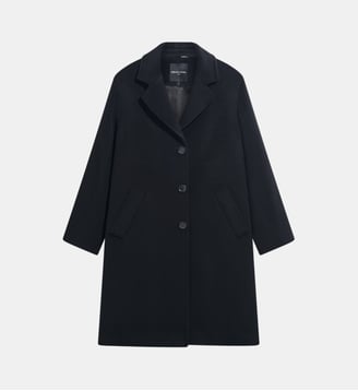 Manteau droit en laine vierge - AILA - Gerard Darel - Noir