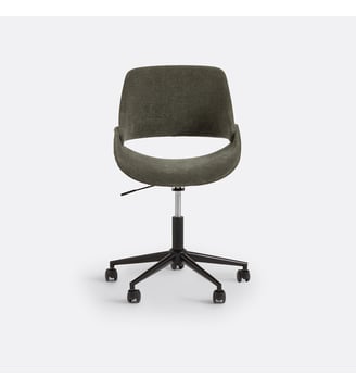 Fauteuil de bureau rotatif à roulettes - La Redoute Interieurs - Vert eucalyptus