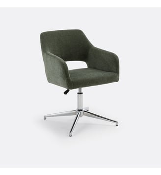 Fauteuil de bureau tissu velours - La Redoute Interieurs - Vert