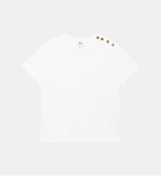 T-shirt manches courtes col rond uni TAIGA - La Petite Etoile - Écru