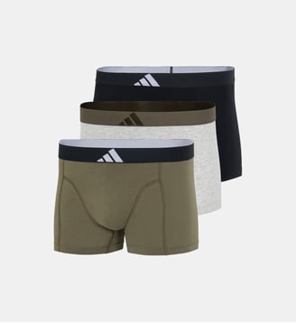 Boxers, lot de 3, ACTIVE FLEX COTTON BODY - Adidas Originals - Noir, gris et kaki