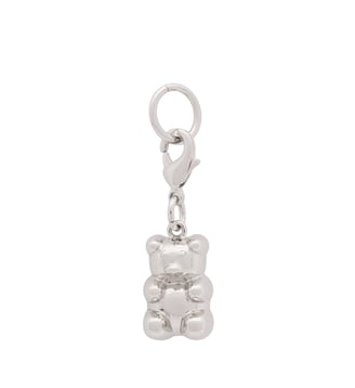 Charm ourson en métal signature - Lancel - Argent