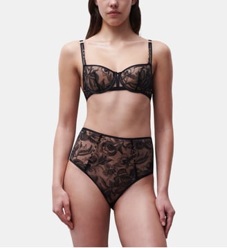 Culotte taille haute avec bijou - Chantelle X - Noir