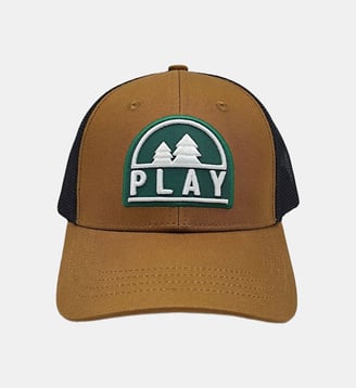 Casquette trucker Play en mesh - Serge Blanco - Noisette