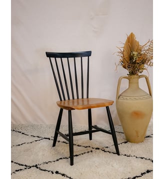 Chaise en teck Alma N°1265- Produit chiné - Debongout - Bois clair