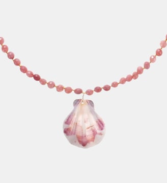 Collier avec perles et pendentif coquillage MANILLE - Hipanema - Rose