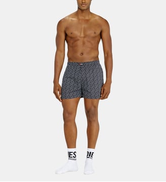 Lot de trois boxers en coton unis et imprimé all-over DSL - Diesel - Bleu