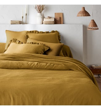 Housse de couette unie en gaze de coton La Redoute Interieurs