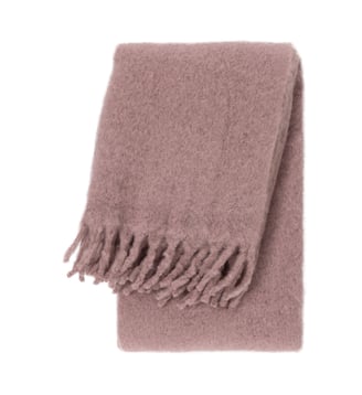 Plaid en mohair - Desforges - Rose anglais