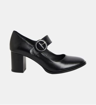 chaussures Babies Michelle en cuir noir - Agnès b. - Noir