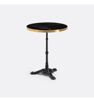 Table de jardin marbre et métal fonte - La Redoute Interieurs - Noir et doré